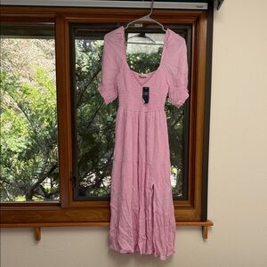 Abercrombie & Fitch Pink Midi Dress